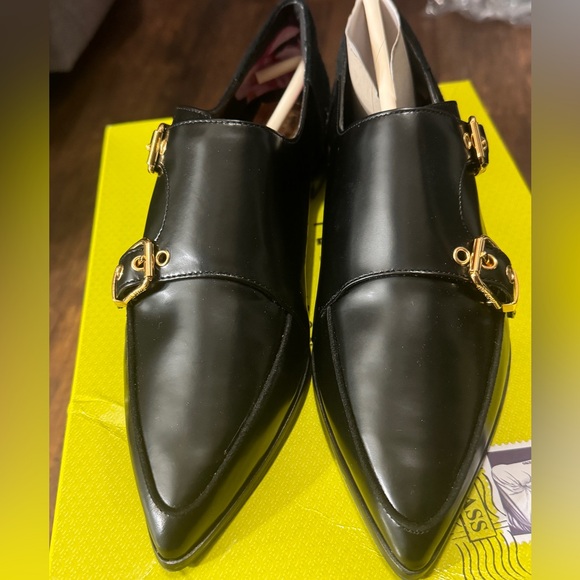 TED BAKER NAOI DOUBLE MONK STRAP BLACK LEATHER SHOES size 8 - Picture 2 of 10